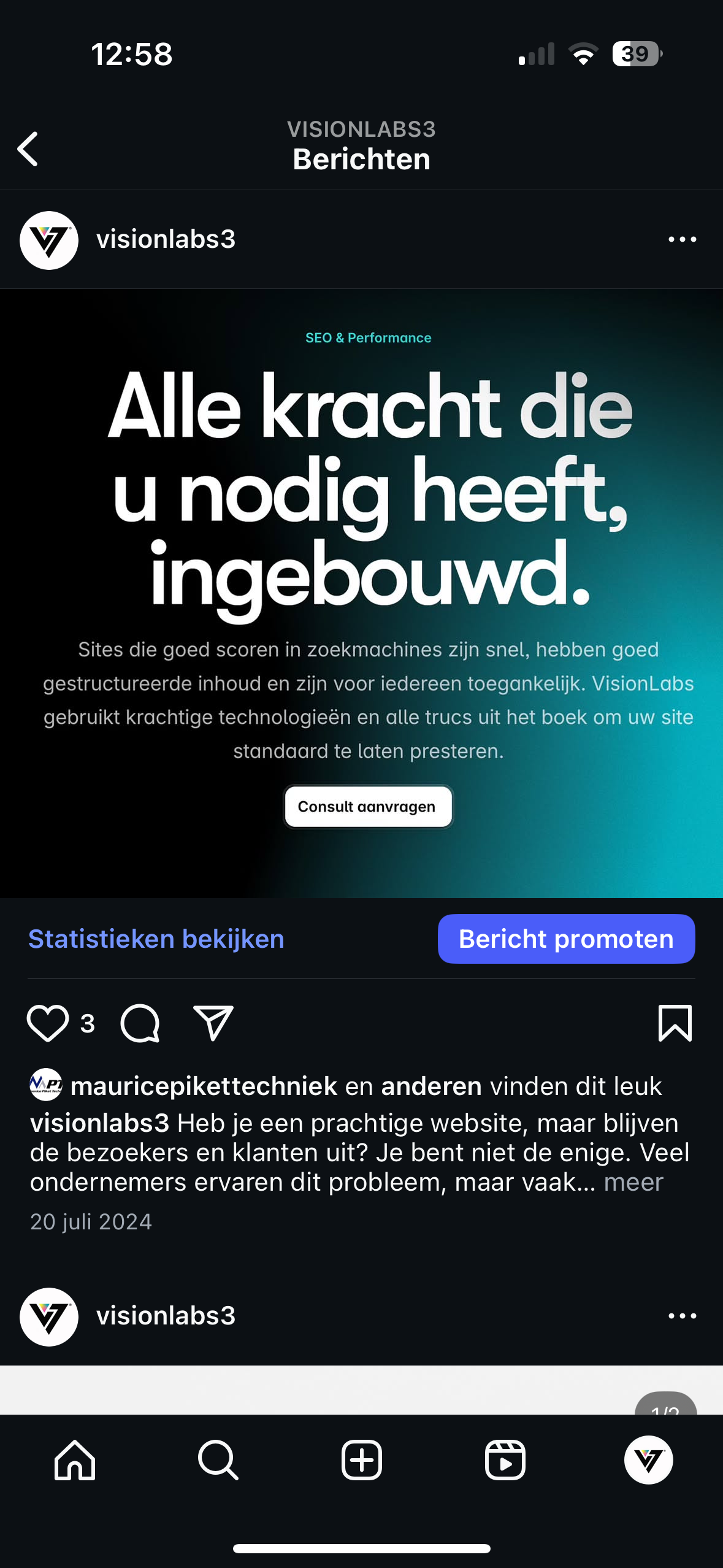 SEO & Performance Social Media Post